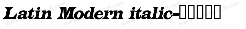 Latin Modern italic字体转换